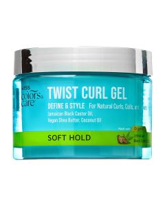 KISS Colors & Care Twist Curl Hair Gel, Level 5 Soft Hold, 6 oz."