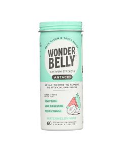 Wonderbelly Antacid 1000mg Chewable Heartburn Relief Tablets - Watermelon Mint - 60ct