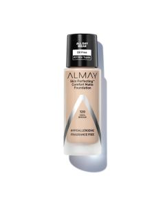 Almay Skin Perfecting Comfort Matte Liquid Foundation, 120 Cool Bisque, 1 fl oz"