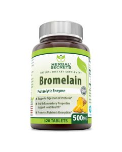 Herbal Secrets Bromelain 500 Mg 120 Tablets (Non-GMO)