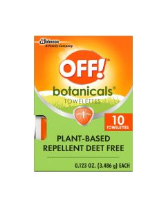 OFF! Botanicals Insect Repellent Towelettes, 1 Pack, 10 ct"