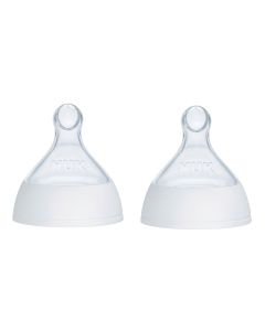 NUK Smooth Flow™ Pro Anti-Colic Baby Bottle Replacement Nipples, 2-Pack, Clear"