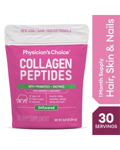 Physician's Choice Collagen Peptides Powder for Hair, Skin, Joints, Unflavored, 8.7 oz"