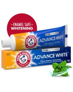 ARM & HAMMER Advanced White Extreme Whitening Toothpaste, Fluoride Toothpaste, Clean Mint, 6 oz"