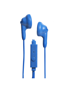 Magnavox MHP4820M-BL Gummy Earbuds with Microphone in Blue