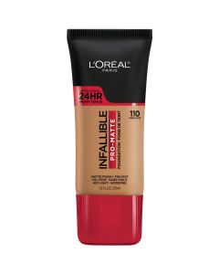 L'Oreal Paris Infallible Pro-Matte Liquid Foundation Makeup, 110 Creme Cafe, 1 fl oz"