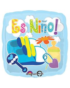 18 inch Es Nino Baby Icons Foil Mylar Balloon - Party Supplies Decorations