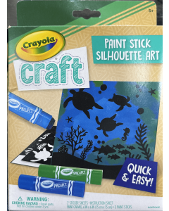 Crayola Craft Paint Stick Silhouette Art UNDER THE SEA