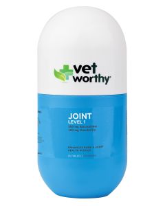 Vet Worthy - Joint Support Level 1 For Dogs with Glucosamine & Chondroitin Liver Flavor - 60 Chewables