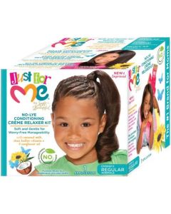 Just For Me No-Lye Conditioning  Créme Relaxer Kit, Curly, Child"