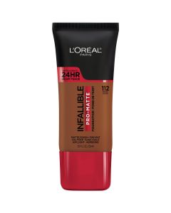 L'Oreal Paris Infallible Pro-Matte Liquid Foundation Makeup, 112 Cocoa, 1 fl oz"