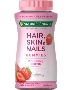 Nature's Bounty Hair Skin and Nails Vitamins With Biotin, Gummies, 140 Ct"