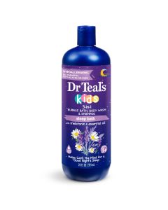 Dr Teal's Kids 3-in-1 Bubble Bath, Body Wash & Shampoo with Melatonin & Essential Oil, 20 fl oz"