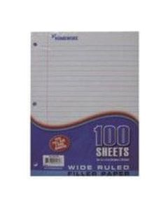 Loose Leaf Filler Paper Wide Ruled - 100 Sheets