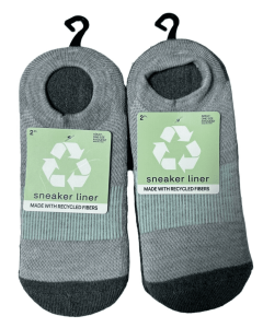 4Pairs Soft Unisex Sneaker Liner Socks One Size Fits Most Made w/Recycled Fibers