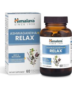 Himalaya Ashwagandha+ Relax, with GABA and Chamomile for Relaxation & Stress Relief, 60 Capsules"