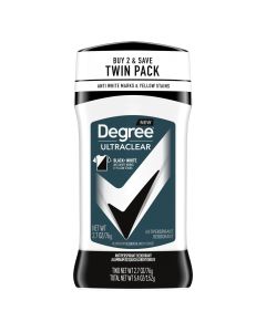 Degree Men UltraClear Black+White Antiperspirant Deodorant, 2.7 oz, Twin Pack"