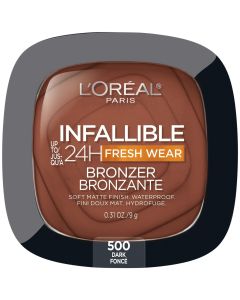 L'Oreal Paris Infallible Soft Matte Bronzer, Dark, 0.31 oz"