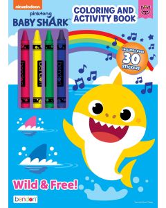 Baby Shark 48 Page Coloring Book With 4 Crayons, Paperback"