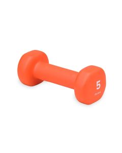 Dumbbell Hand Weight 5 lb - Neoprene Coated Exercise & Fitness Dumbbell for Home Gym Equipment Workouts Strength Training Free Weights for Women, Men (5 Pound, Orange)"