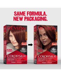 Revlon Colorsilk Beautiful Color Long Lasting Permanent Hair Color, 031 Dark Auburn"