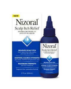 Nizoral Scalp Itch Relief Liquid - Relieves, Soothes, Calms & Hydrates with Hydrocortisone, 2 fl oz"