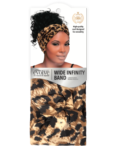 Evolve Wide Headwrap, Leopard, 1 Count"