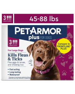 PetArmor Plus Flea & Tick Prevention for Large Dogs 45-88 lbs, 3 Month Supply"