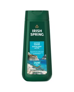 Irish Spring Exfoliating Body Wash for Men, Active Body Wash Scrub, Feel Fresh All Day, 20 oz Bottle"