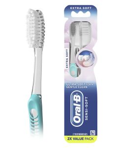 Oral-B Sensi-Soft Manual Toothbrush, Extra Soft, 2 Ct"