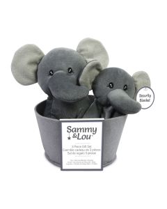 Sammy & Lou Plush Gray Elephant 3 Piece Set