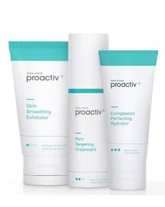 Proactiv+ 3 Step Advanced Skincare Acne Treatment - Benzoyl Peroxide Face Wash, Salicylic Acid Exfoliator for Face And Pore Minimizer - 30 Day Complete Acne Skin Care Kit"