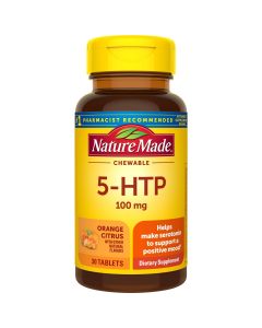 Nature Made Chewable 5HTP 100mg, Mood Support Supplement, Chewable Tablets, 30 Count"