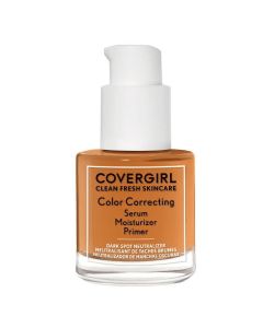 COVERGIRL Clean Fresh Primer, Color Correcting Serum and Moisturizer, Dark Spot Neutralizer, Deep 1.0 fl oz"