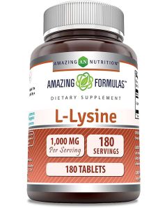 Amazing Nutrition Amazing Formulas, L-Lysine, 1,000 mg, 180 Tablets"