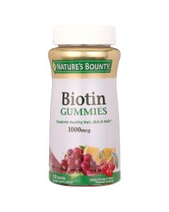 Nature's Bounty Biotin Gummies, Multi-Flavored, 1000 mcg, 110 Ct"