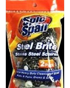 Spic And Span Steel Brite Stainless Steel Scourer 2 ea