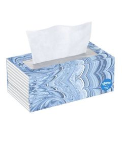 Kleenex Trusted Care Facial Tissues, 1 Flat Box, 144 White Tissues per Box, 2-Ply (144 Total)"