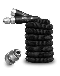 Pocket Hose Silver Bullet 50 FT Expandable Garden Hose, Water Hose with Lead-Free Aluminum Connectors"