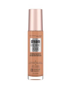 Maybelline Dream Radiant Liquid Foundation Makeup, 90 Honey Beige, 1 fl oz"