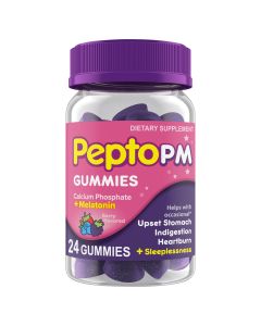 Pepto PM Gummies, Occasional Upset Stomach and Sleep, 24 Ct"