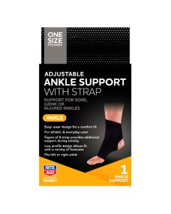 Rite Aid Adjustable Ankle Support with Strap - One Size