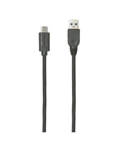 Magnavox MCH4006DC-GY 10ft USB-C to USB Charging Cable in Grey | Cable for Charging Devices | USB-C to USB 3.0 Male Cable | Wrapped 10ft Charging Cord |