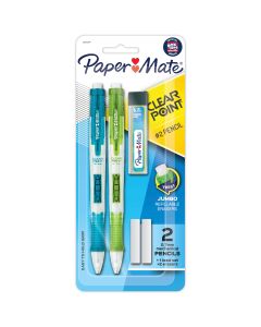 Paper Mate Clear Point Mechanical Pencils, 0.7mm, #2, Fashion Barrels, 2 Count"