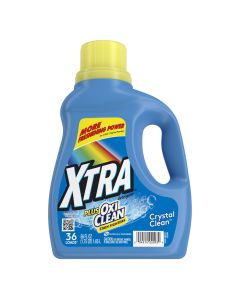 XTRA Plus OxiClean, Crystal Clean, 36 Loads Liquid Laundry Detergent, 56 Fl oz"