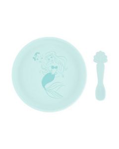 Disney Bumkins 2pc Disney Ariel Feeding Set - Aqua Green