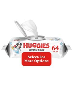 Huggies Simply Clean Unscented Baby Wipes, 1 Pack, 64 Total Ct (Select for More Options)"