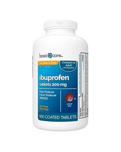 basic care ibuprofen tablets, 500 count"