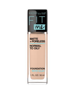 Maybelline Fit Me Matte + Poreless Liquid Foundation Makeup, 122 Creamy Beige, 1 fl oz"