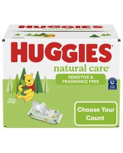 Huggies Natural Care Sensitive Baby Wipes, Unscented, 3 Pack, 168 Total Ct (Select for More Options)"